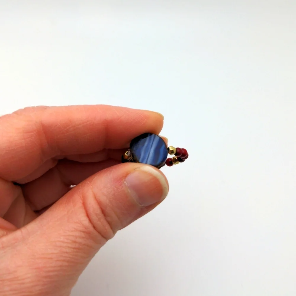 Sapphire Blue Medallion Ring